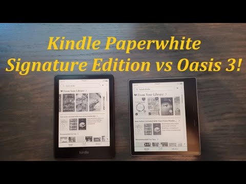 Kindle paperwhite signature edition vs Oasis 3