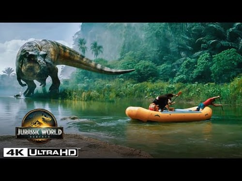 Jurassic World Rebirth | T. rex Attack on the River
