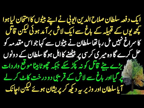 The story of Sultan Salahuddin Ayubi severely testing the intelligence of his sons