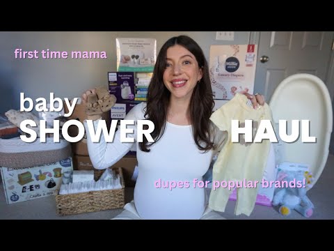BABY SHOWER HAUL! first time mom, affordable dupes for popular brands