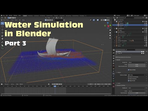 Boat and Water Simulation in Blender - part 3