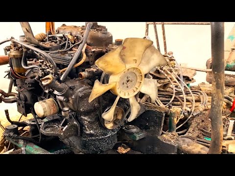 KOMATSU Excavator Badly Damaged Restoration Project Repair And // Restore KOMATSU 3KR2 Engine