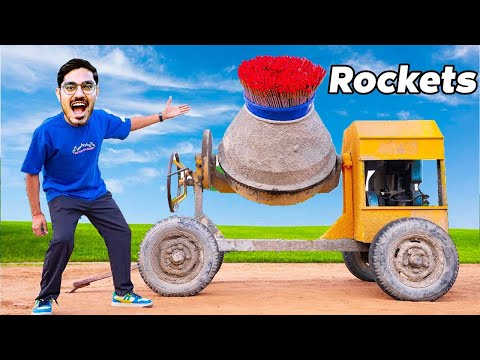 1000 Rockets in Cement Mixing Machine🔥 CRAZY DIWALI EXPERIMENT