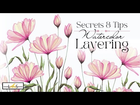 ATTENTION BEGINNERS! Easy Watercolor Flowers! Secrets and Tips to Painting Transparent Layers!