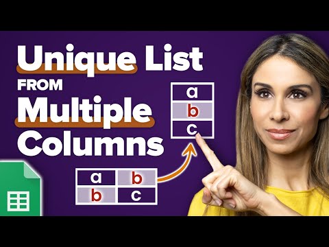 How to Get a UNIQUE List from Many Columns Using FLATTEN in Google Sheets