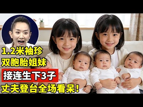 1.2米袖珍双胞胎姐妹,接连生3子,丈夫一登台主持人看呆了【王芳王为念访谈】