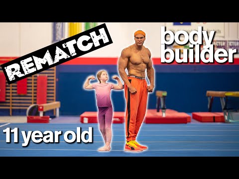 BODYBUILDER vs 11-YEAR-OLD - Cute Fitness and Gymnastics Challenge