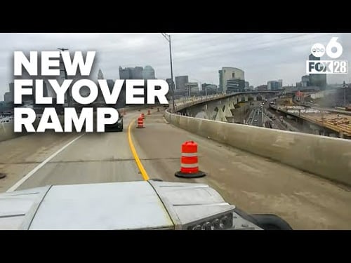 New flyover ramp in Downtown Columbus