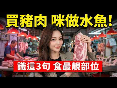 去街市買豬肉咪只識叫瘦肉!肉檔老闆最怕你講這3句行內話⚠️ 買到全隻豬最正部位,爽滑又淋甜,唔再做水魚|Vita 養生資訊台 #廣東話字幕 #粵語頻道