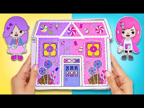 🩷 Pink VS Lilac 💜 Paper House In One Book | FUN DIY & Easy Crafts by Slick Slime Sam's Maker World