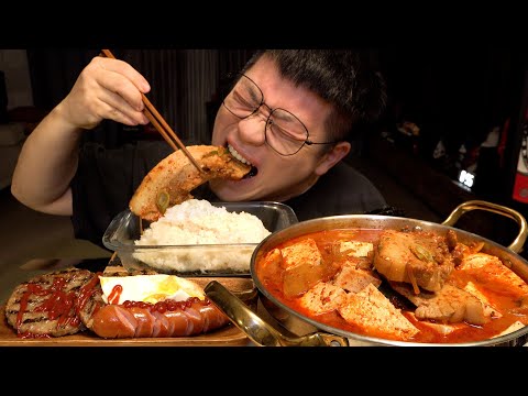 Todays anazing eating kimchi stew eatingshow realsound koreanfood Mukbang asmr