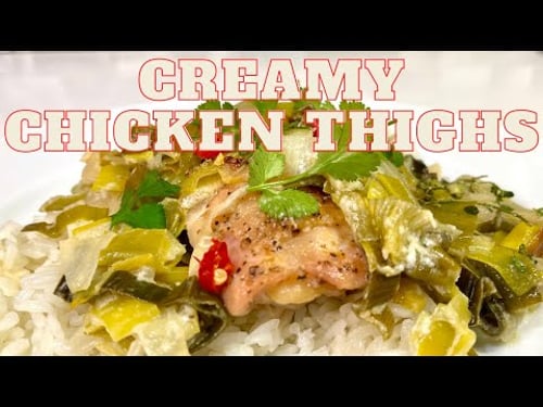 Easy Creamy Chicken Thighs 🍗