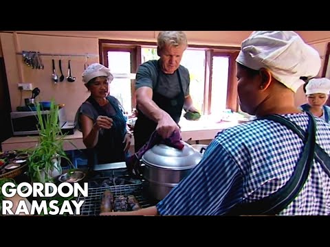 Gordon Ramsay Tries & Cooks A Traditional Fish Amok In Cambodia | Gordon's Great Escape