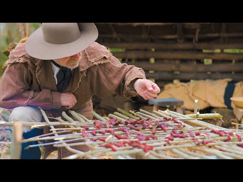 Campfire Cooking: Wood Smoke Preserved Meat
