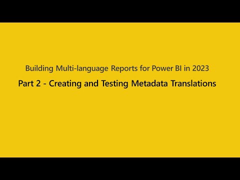 Creating and Testing Metadata Translations