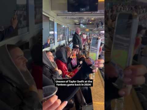 Unreleased footage of Taylor Swift dancing with Travis Kelce at the Yankees game...