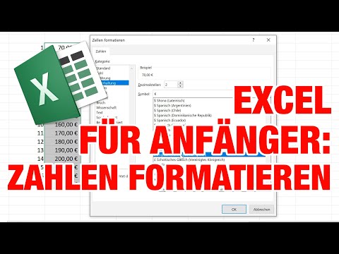 Excel Grundlagen Teil 3: Zahlen formatieren - TUTORIAL für Anfänger