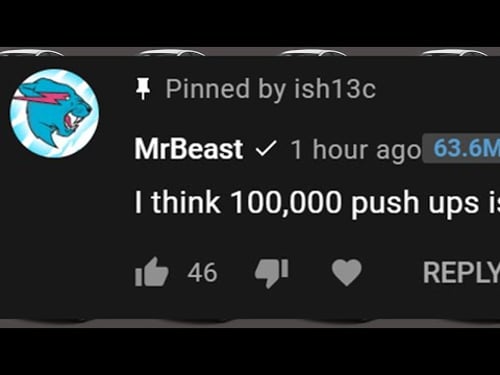 MrBeast commented on my video