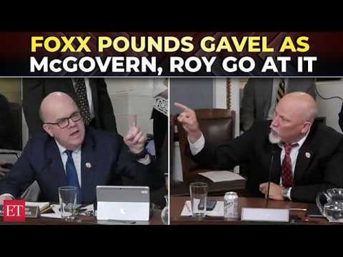 'Stop the bulls**t!': McGovern & Chip Roy EXPLODE over DHS funding as Foxx bangs gavel repeatedly