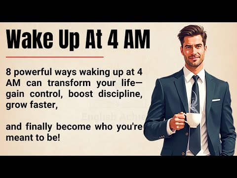 Wake Up at 4 AM: 8 Powerful Ways to Change Your Life Forever🔥|| Learn English with Graded Reader✅