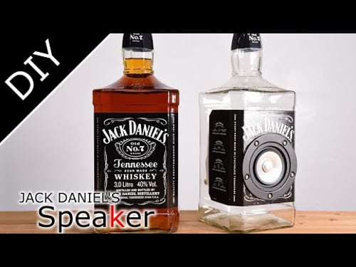DIY:Glass Bottle Speaker - Jack Daniel's whisky bottle