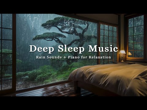 Relaxing Sleep Music + Insomnia - Stress Relief, Peaceful Piano with Rain Sounds, Meditation Music