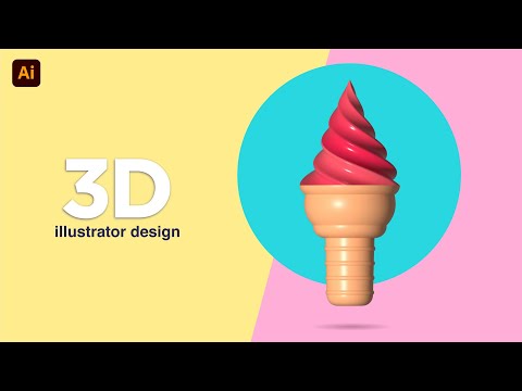 What's New in Illustrator (๐ง๐ฎ๐ฝ๐ฒ๐ฟ ๐ฎ๐ป๐ฑ ๐ง๐๐ถ๐๐) - 3D Ice Cream ๐ฆ