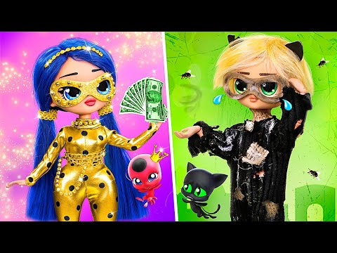 Богатая Леди Баг и бедный Супер Кот / 30 идей для кукол ЛОЛ ОМГ