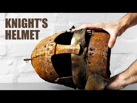 Medieval Knight Helmet Restoration | From Ruined to Legendary | ASMR Video