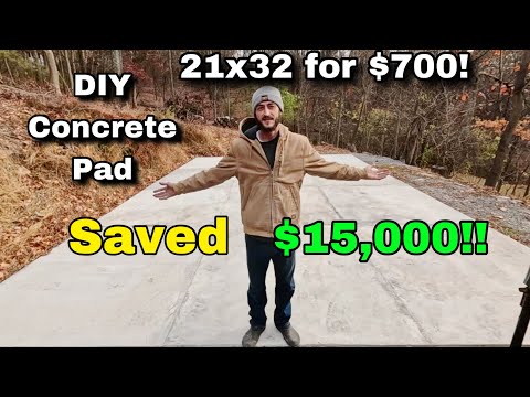 21x32 Concrete Pad Final Cost and everything else