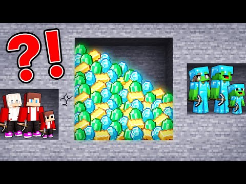 JJ and Mikey: NOOB vs PRO Family MINE BATTLE in Minecraft - Maizen