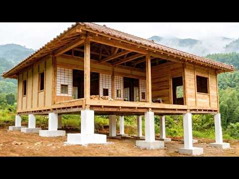 Man Builds Incredible Japanese Wood Cabin That Will Last 100 Years | Start to Finish by @diy8288