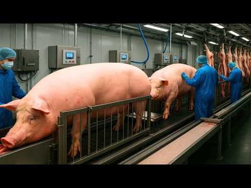How is pork produced in modern factories? From farm to supermarket...