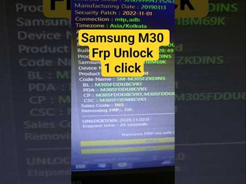 Samsung M30 Frp unlock 2025 |M305F Frp unlock in Unlock tool