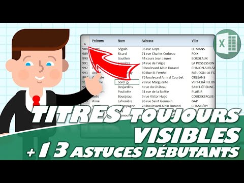 Comment garder les titres visibles à l'écran sur Excel ? (14 astuces débutants et pros d'Excel)