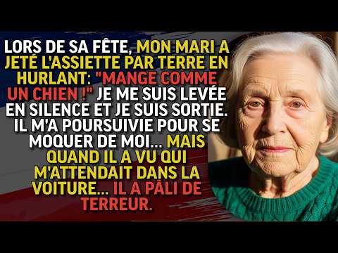 Mon mari a jeté mon plat : "Mange comme un chien !" J'ai dit : "Profite de ta dernière fête...