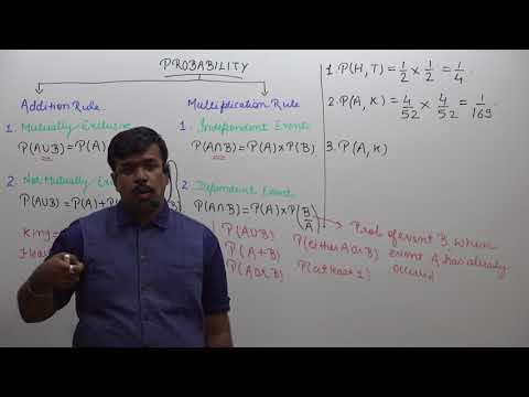 PROBABILITY | Addition and Multiplication Rule | Mutually Exclusive and Independent events