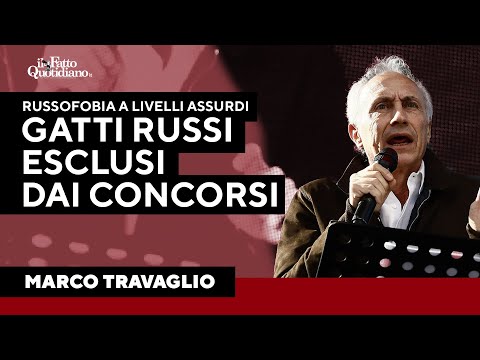 Travaglio: "Russophobia? Russian cats banned from cat shows, it's no joke."