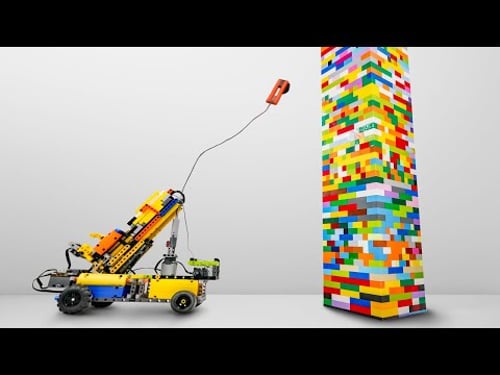 Lego Engineering Challenge! Destroying a Tower with a Custom Car
