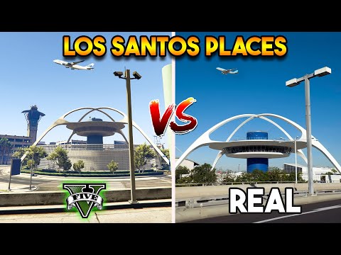 GTA 5 LOS SANTOS PLACES VS REAL LIFE LOS ANGELES PLACES (VERY SIMILAR)