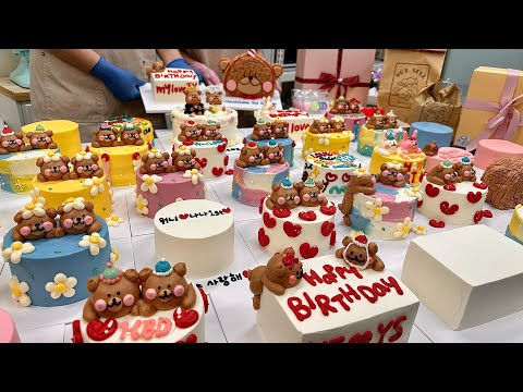 Korean food - how to make lettering cake Seoul