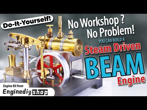 Make a Steam Driven Beam Engine - No Workshop or Tools Required! #steamengines #enginediyshop