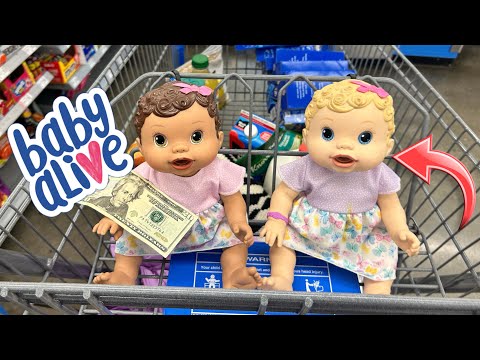 NEW Baby alive changing time dolls Afternoon routine ☀️ shopping at Walmart 🛒 buying toys