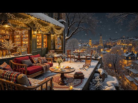 Peaceful Coffee Corner with Soothing Winter Jazz Music ⛄ Sweet Jazz Background Music for Work, Study