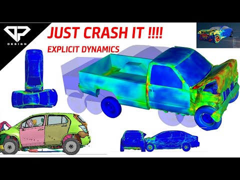 Ansys Car Crash test simulation using Explicit Dynamics | ANSYS WORKBENCH | CRASH TEST | DP DESIGN