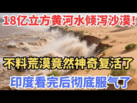 18亿立方黄河水倾泻沙漠!不料荒漠竟然神奇复活了 印度看完后彻底服气了