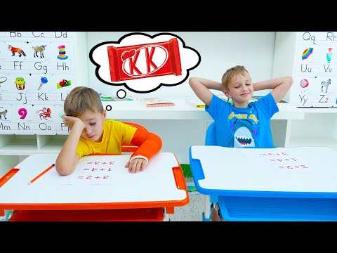 Vlad and Niki First day of school - funny videos for kids