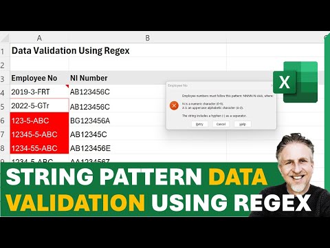 REGEX Data Validation in Excel - String Pattern Data Validation and Conditional Formatting