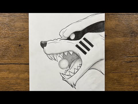Kurama Six Paths Sage Mode Drawing Tutorial | Powerful Anime Style