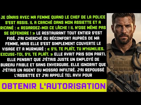Chef de police crache dans ma nourriture & m'appelle lâche—Il ignorait que j'étais Kidon du Mossad